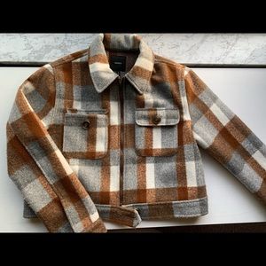 Plaid Cropped Coat